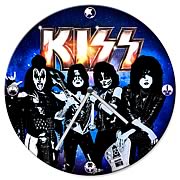 KISS Rocking Out Wood Wall Clock
